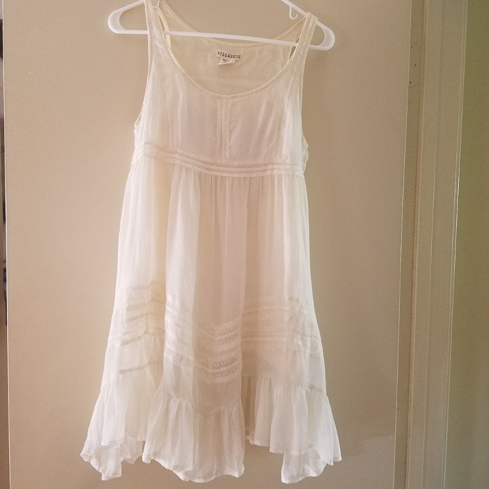 Cream flowy sheer dress